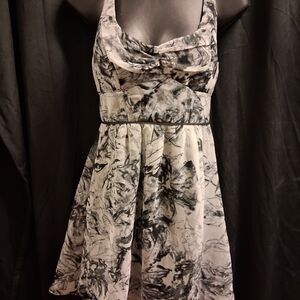 Johnny Martin Black and White Abstract Mini Dress